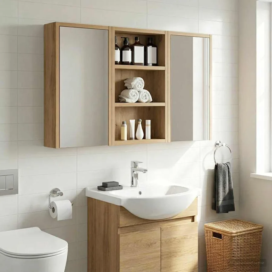 Armoire murale de salle de bain Chêne artisan 30 x 10 x 50 cm - 5