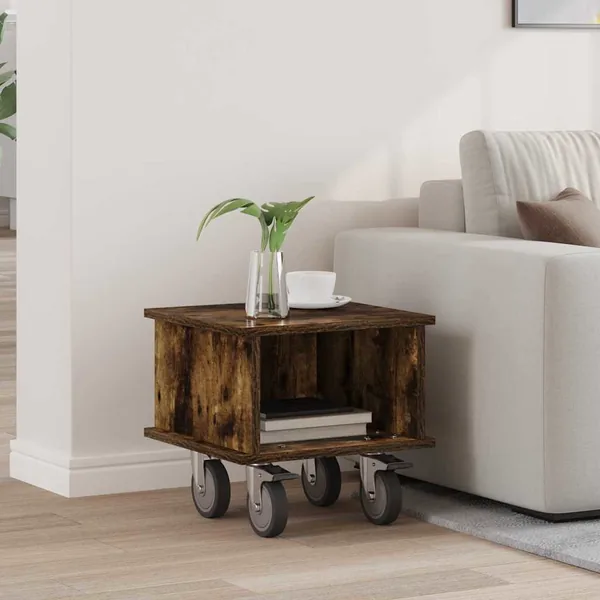 Meuble TV Chêne fumé 37 x 35 x 35 cm Bois d'ingénierie