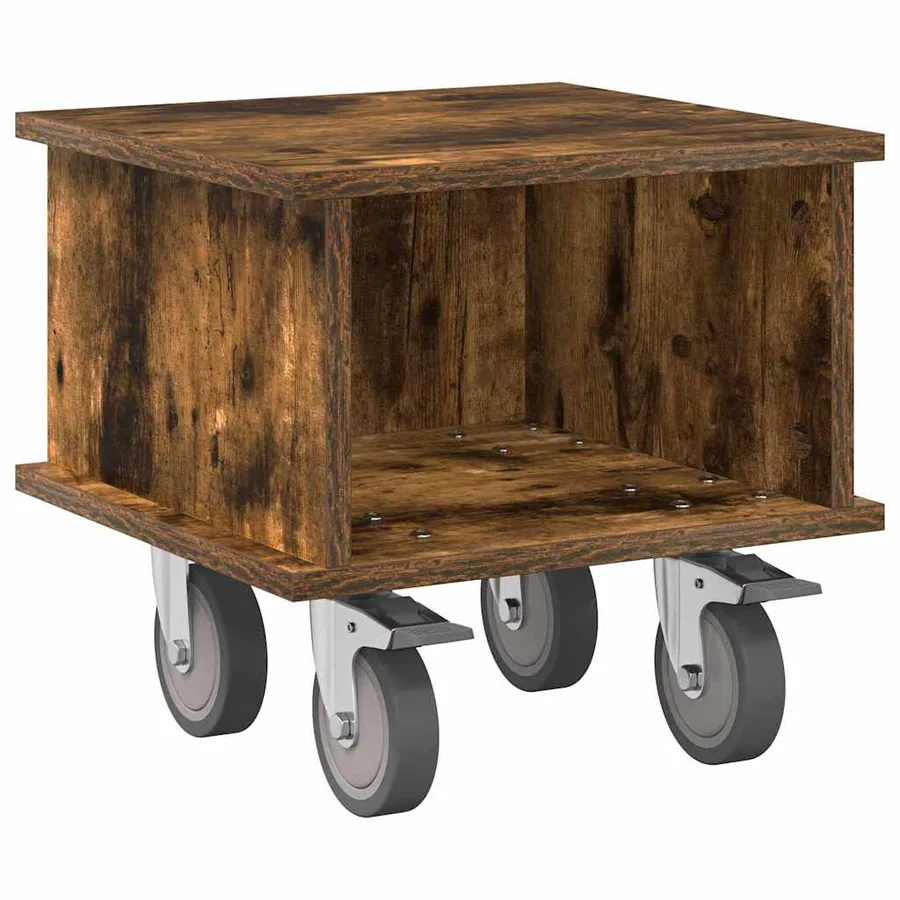 Meuble TV Chêne fumé 37 x 35 x 35 cm Bois d'ingénierie - 2