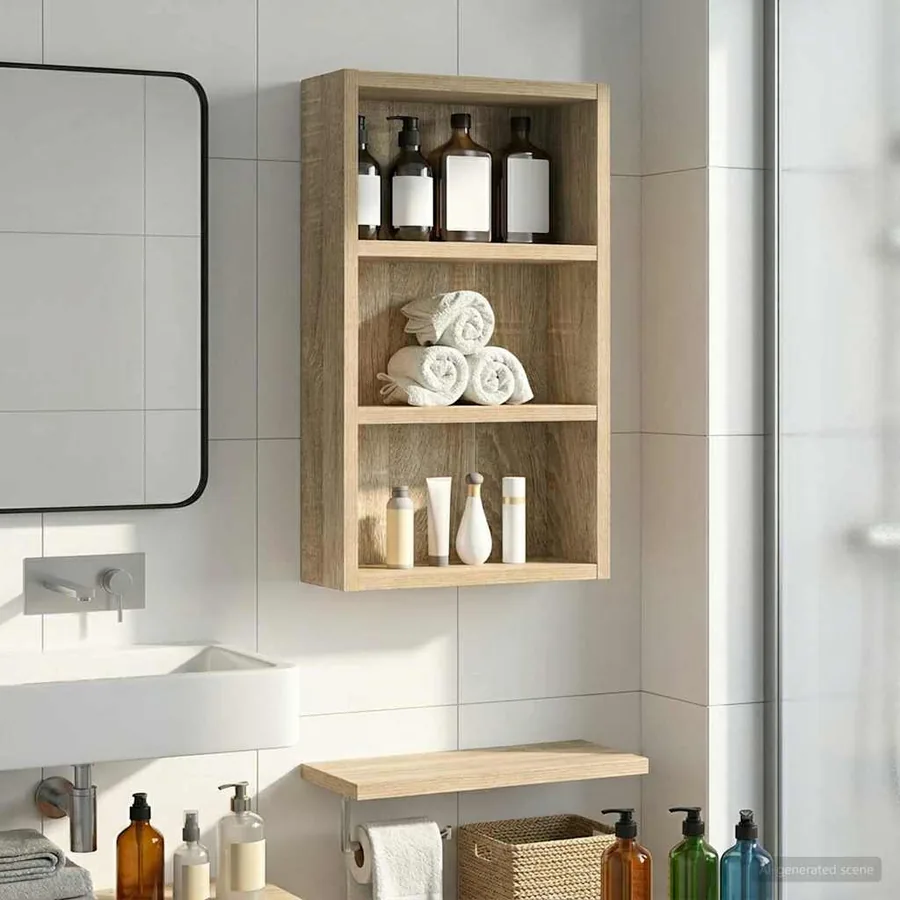 Armoire murale de salle de bain Chêne Sonoma 30 x 10 x 50 cm