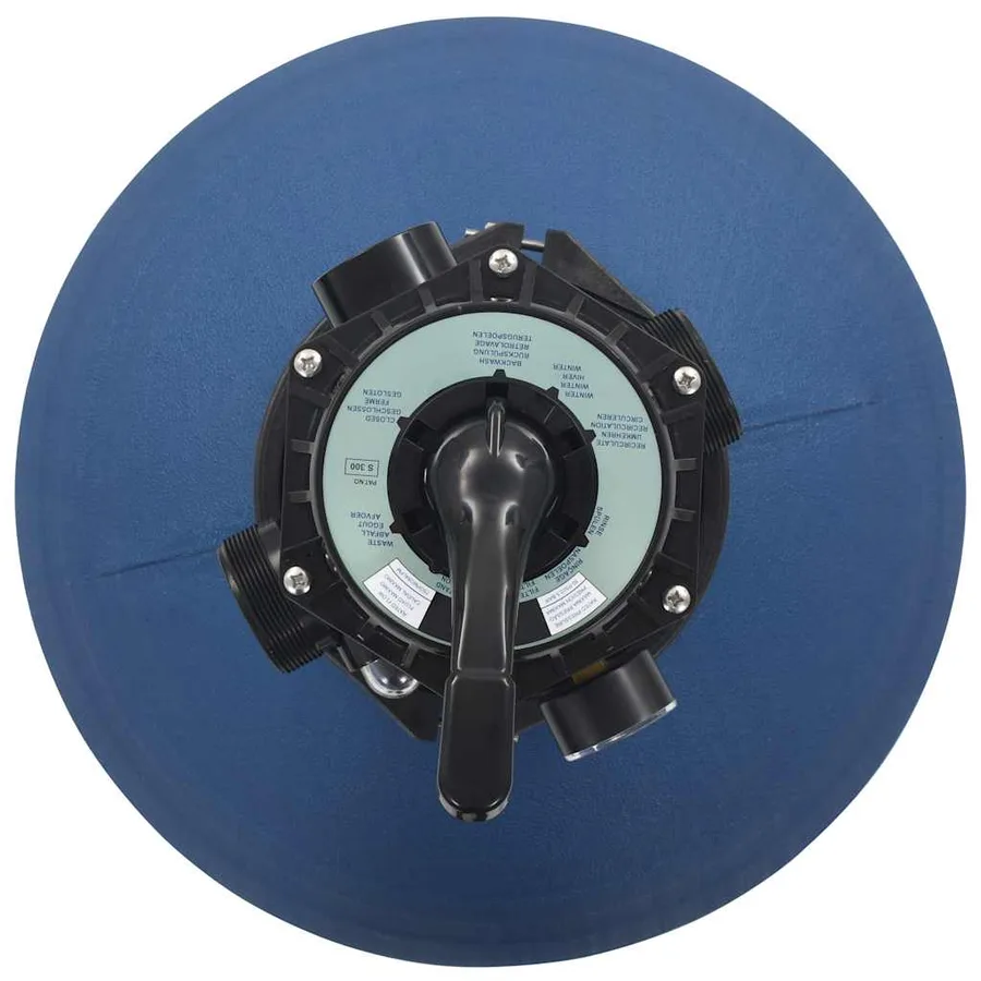 Filtre à sable pour piscine avec vanne 6 positions Bleu 560 mm - 3