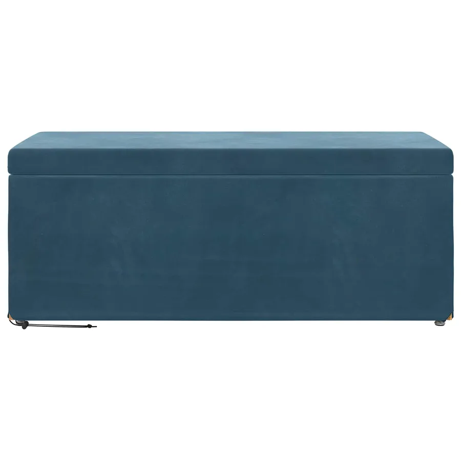 Tabouret Bleu 101 x 41 x 40 cm Velours et Bois Composite - 4