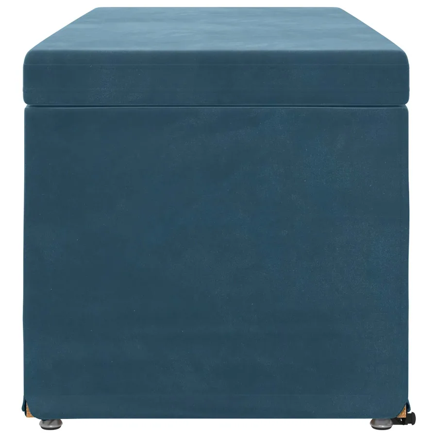 Tabouret Bleu 101 x 41 x 40 cm Velours et Bois Composite - 5