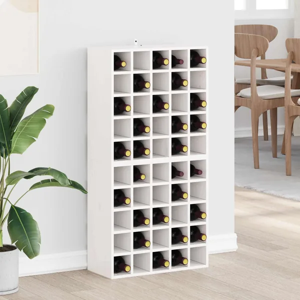 Étagère à vin 2 pcs Blanc 56 x 25 x 56 cm Pin massif