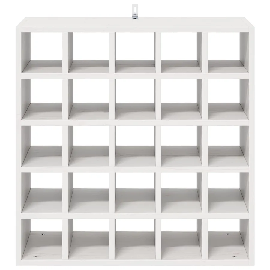 Étagère à vin 2 pcs Blanc 56 x 25 x 56 cm Pin massif - 6