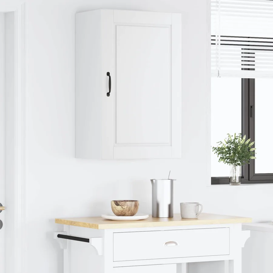Meuble mural PORTO Blanc 50 x 31 x 80 cm Bois d'ingénierie - 4