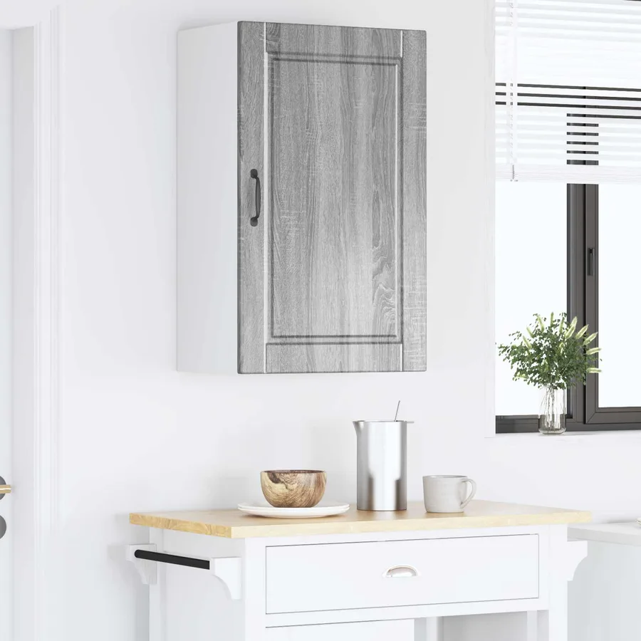 Meuble mural PORTO Gris Sonoma 50 x 31 x 80 cm - 4