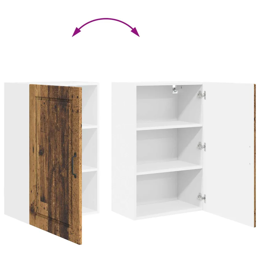 Meuble mural PORTO Bois ancien 50 x 31 x 80 cm - 11