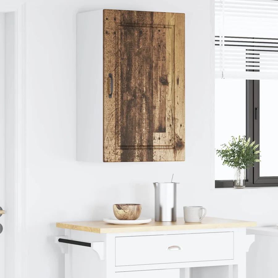 Meuble mural PORTO Bois ancien 50 x 31 x 80 cm - 4