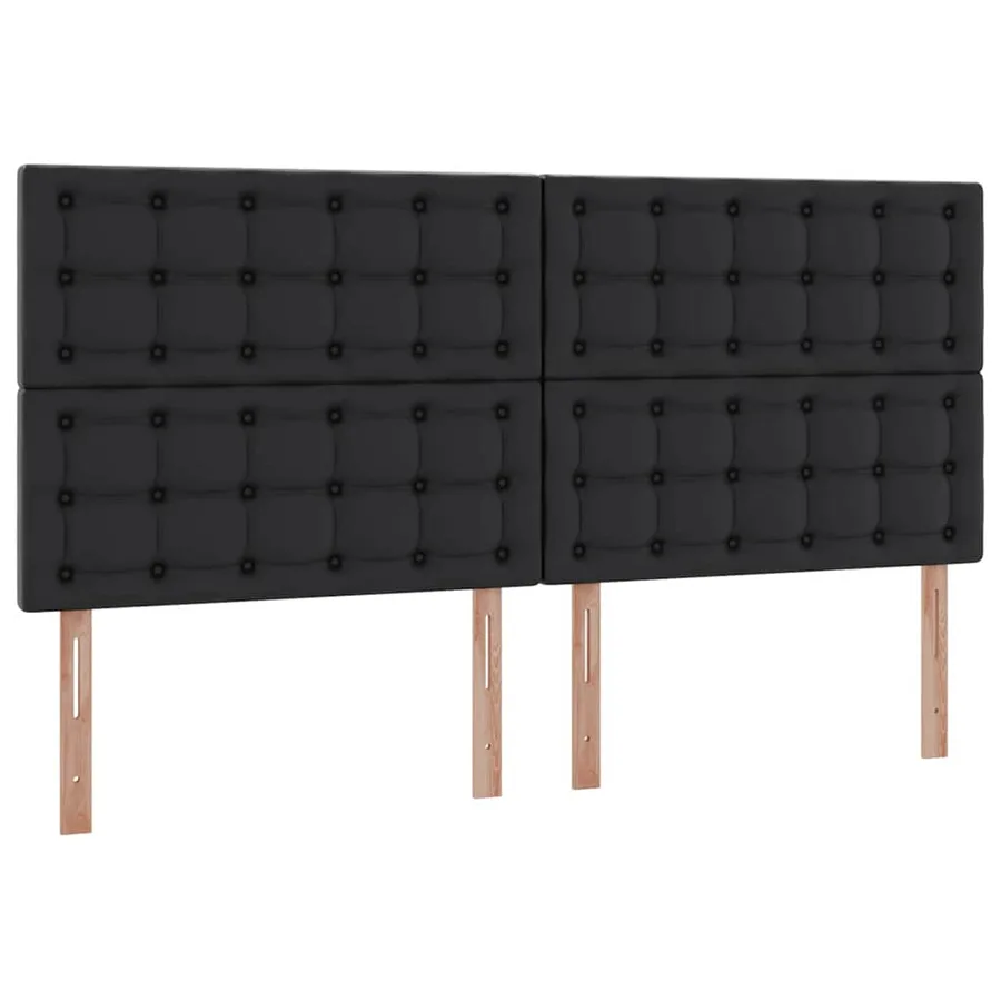Lit avec rangement et LED Noir 200 x 200 cm Simili cuir - 8