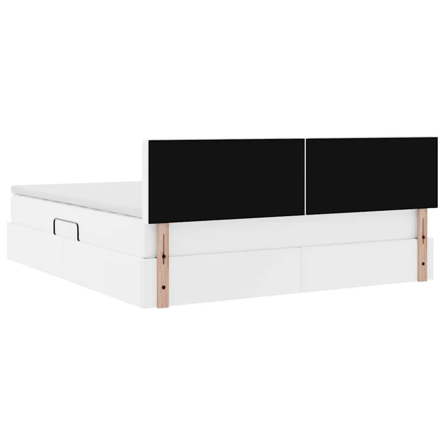 Lit avec rangement et matelas Blanc pur 160 x 200 cm - 11