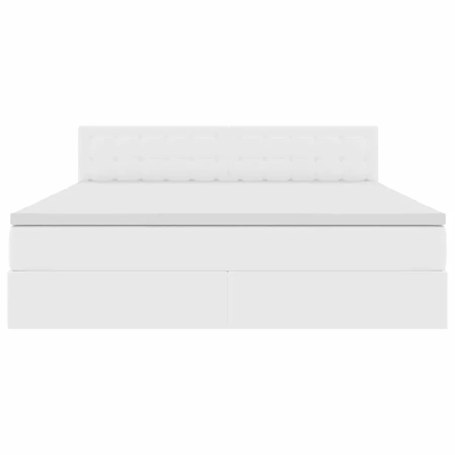 Lit avec rangement et matelas Blanc pur 160 x 200 cm - 7