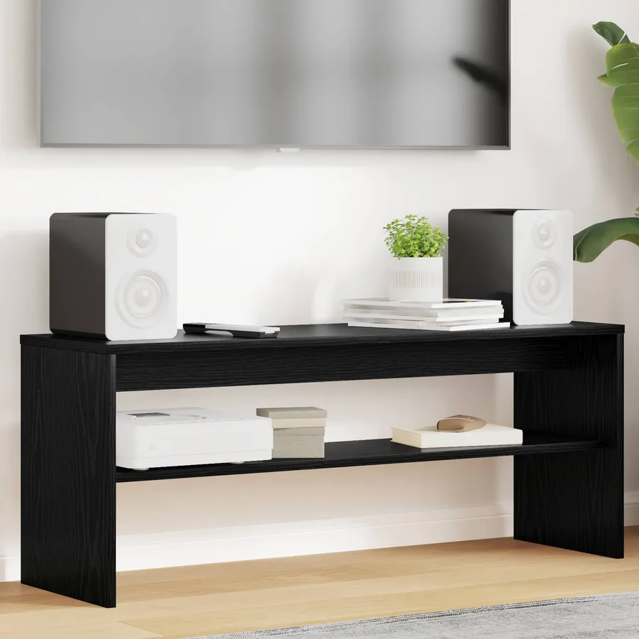 Meuble TV Chêne noir 100 x 30 x 40 cm Bois d'ingénierie