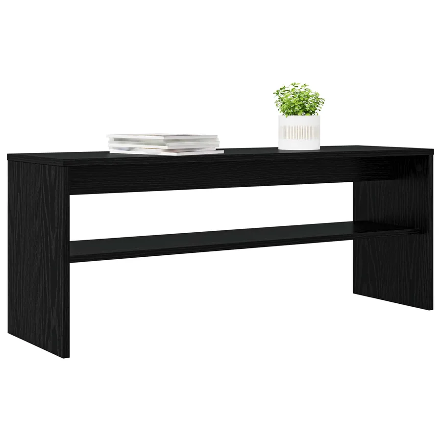 Meuble TV Chêne noir 100 x 30 x 40 cm Bois d'ingénierie - 3