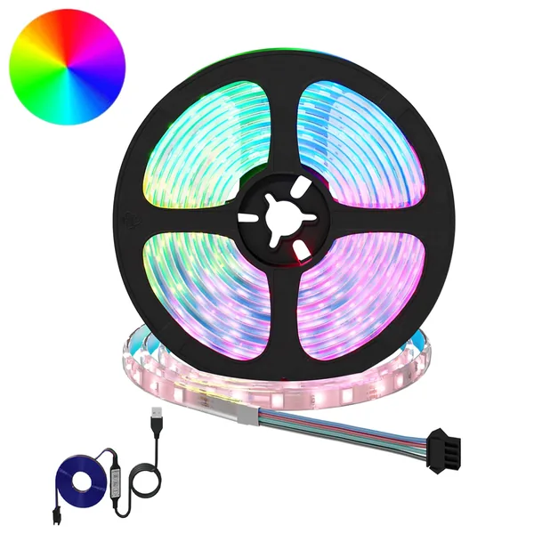 Bande LED 12 pcs Noir et Transparent 5500 mm