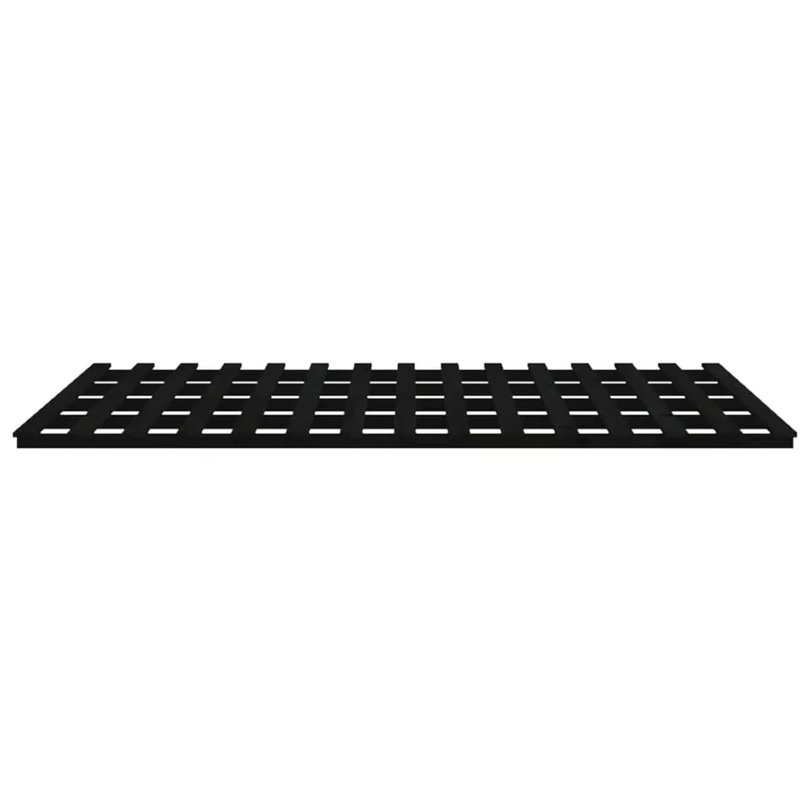 Cadre de lit sans matelas noir 200x200 cm bois massif de pin - 6