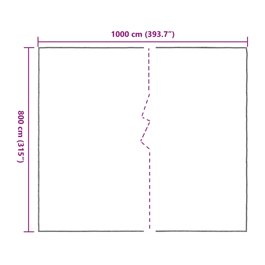 Couverture pour plantes Transparent 8 x 10 m PE - 8
