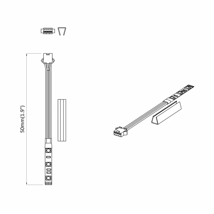 Bande LED 2 pcs Noir et Multicolore 1745 mm Cuivre et plastique - 9