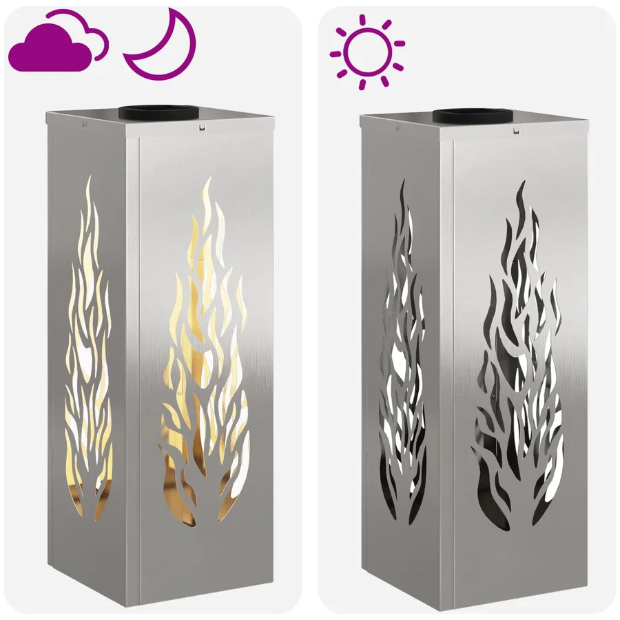 Lumière de chemin LED solaire 2 pcs Blanc chaud 18 x 18 x 50 cm - 13