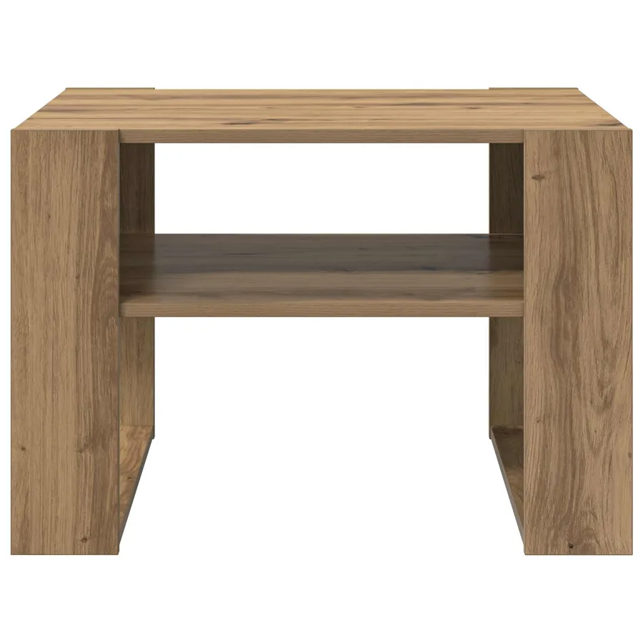 Table basse Chêne artisanal 66 x 53 x 45 cm Bois d'ingénierie - 5