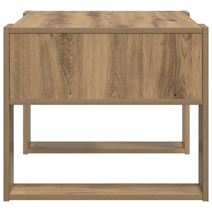 Table basse Chêne artisanal 66 x 53 x 45 cm Bois d'ingénierie - 6