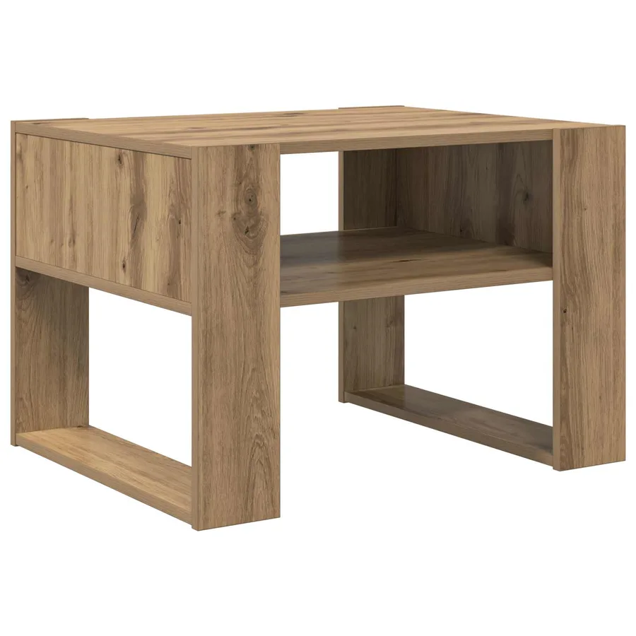 Table basse Chêne artisanal 66 x 53 x 45 cm Bois d'ingénierie - 7