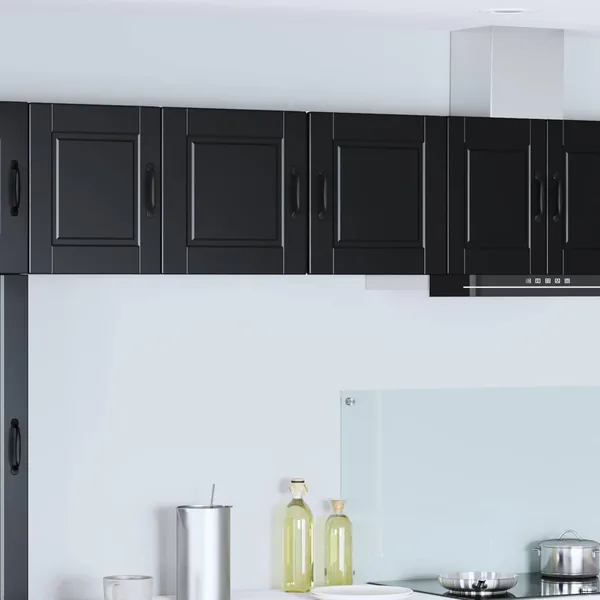 Meuble mural PORTO 2 pcs Noir 40 x 31 x 40 cm Bois d'ingénierie