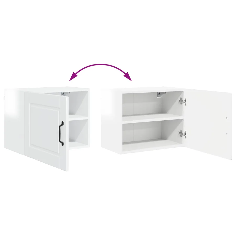 Meuble mural PORTO 2 pcs Blanc brillant 50 x 31 x 40 cm - 11