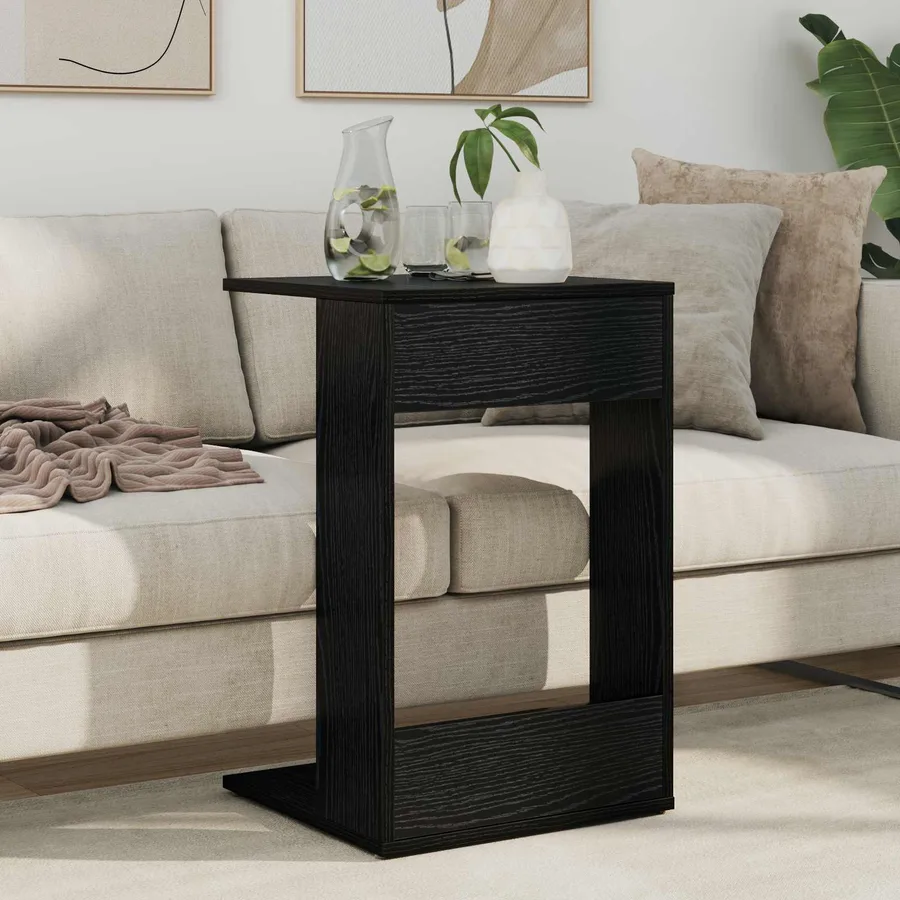 Table d'appoint Chêne noir 40 x 38 x 62,5 cm Bois d'ingénierie - 4