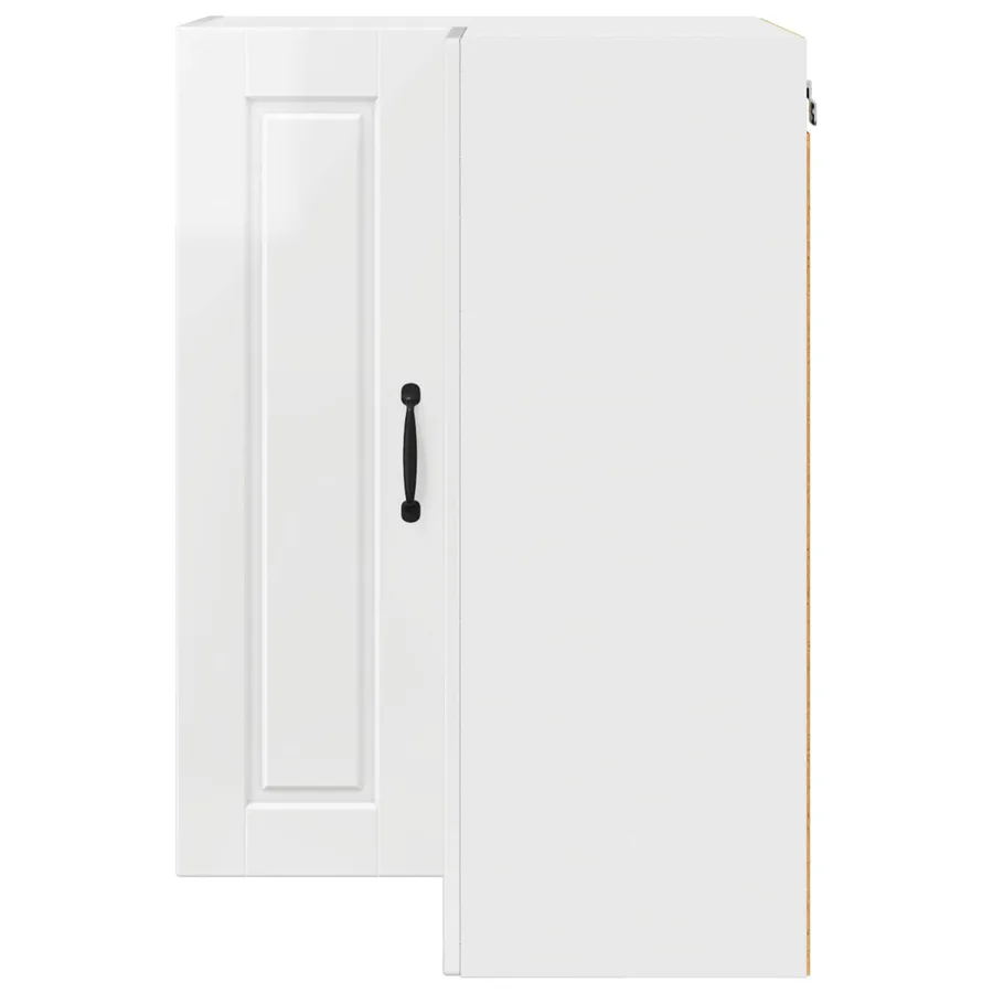 Cabinet d'angle mural PORTO Blanc brillant 57 x 57 x 80 cm - 6