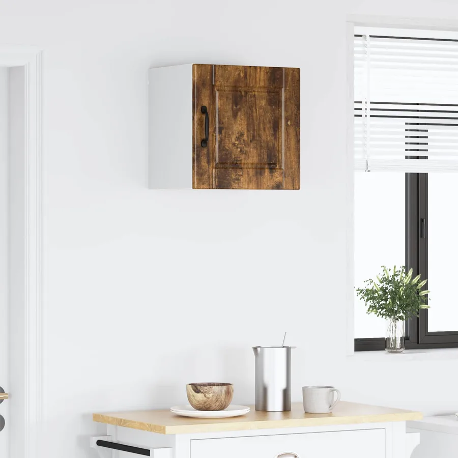 Meuble mural PORTO Chêne fumé 40 x 31 x 40 cm Bois d'ingénierie - 4