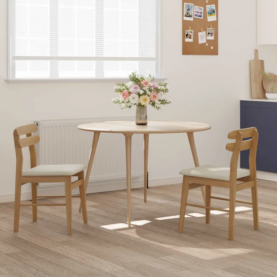 Chaise de salle à manger 2 pcs Naturel et clair - 3