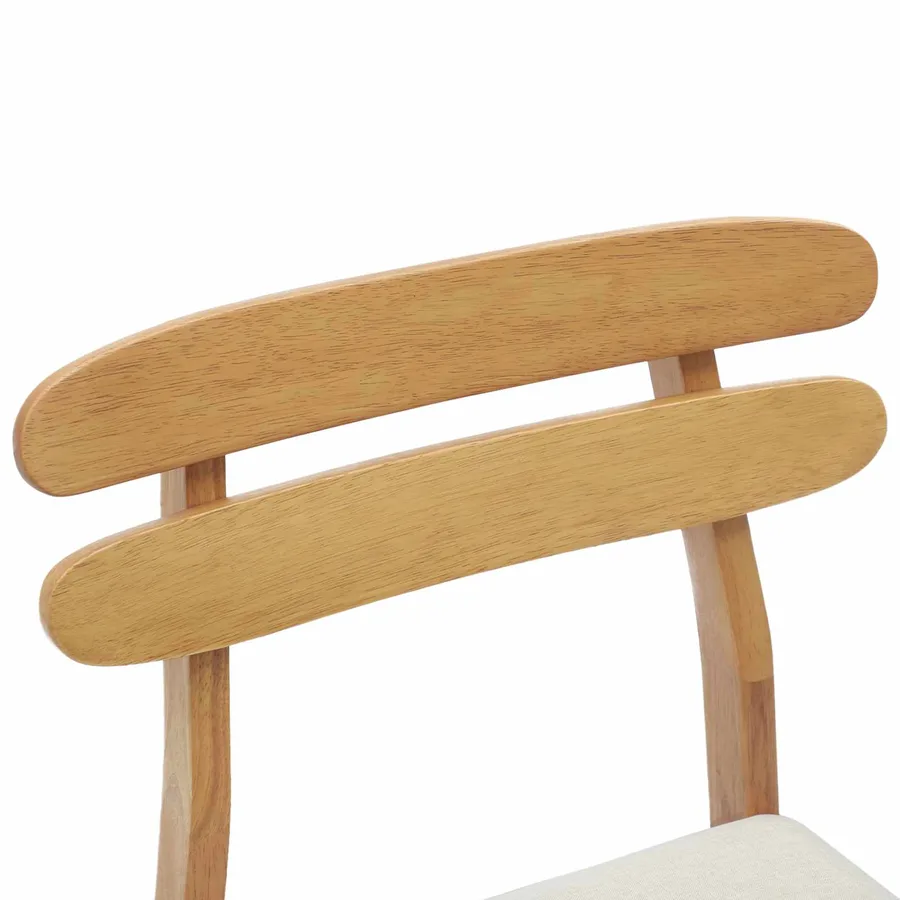 Chaise de salle à manger 2 pcs Naturel et clair - 9