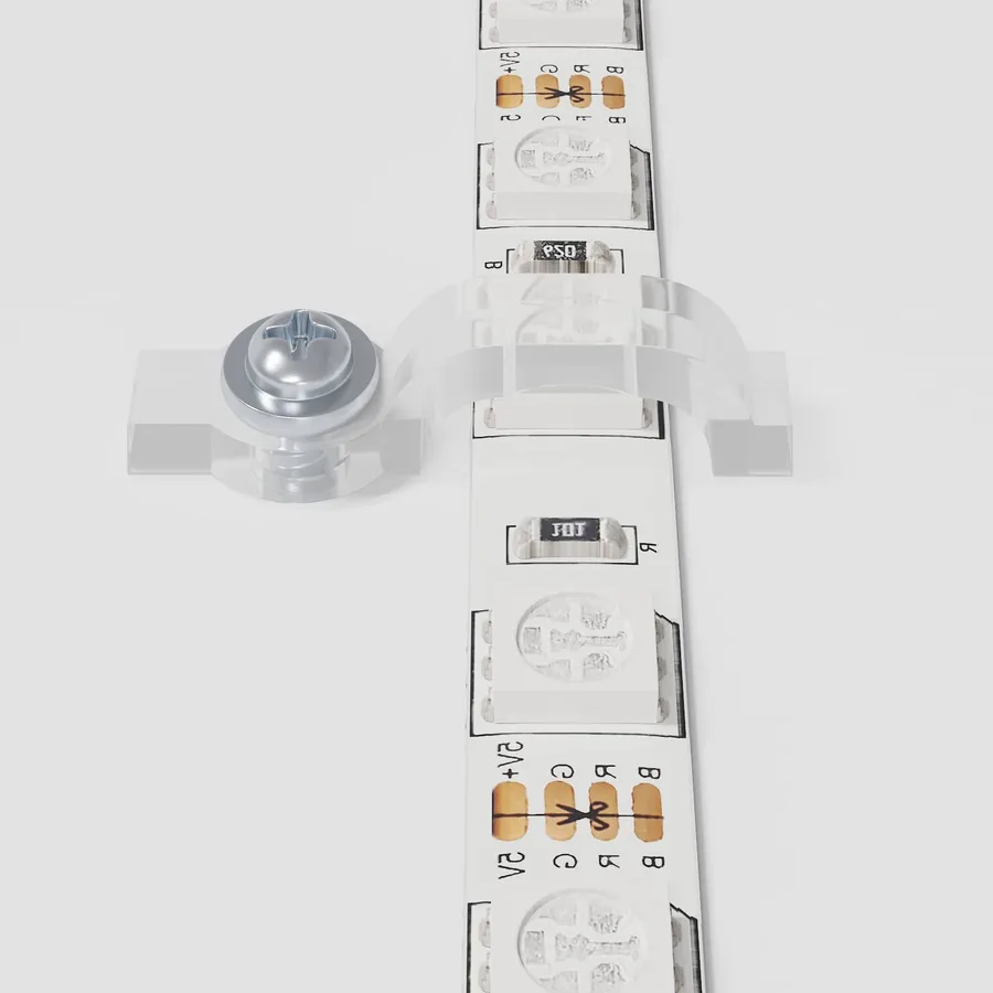 Bande LED 2 pcs Noir et Transparent 210 x 0,8 x 0,3 cm - 6
