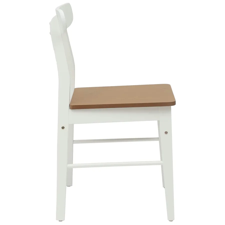 Chaise de salle à manger 2 pcs Blanc et Naturel - 6