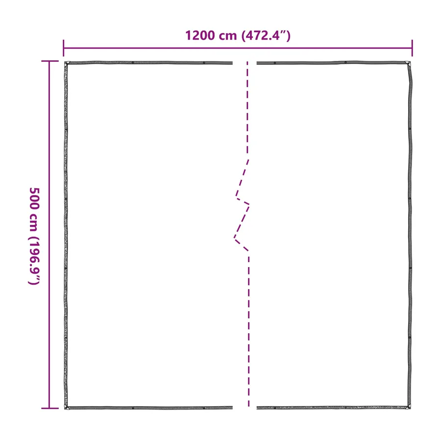 Couverture pour plantes Transparent 5 x 12 m PE - 8