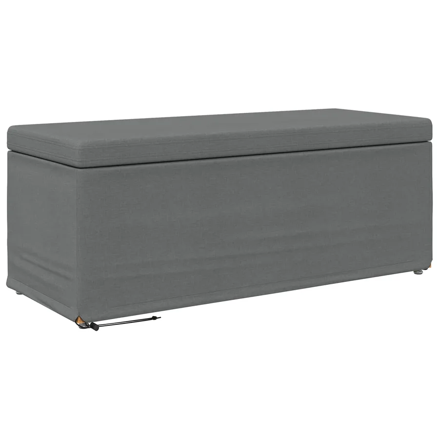 Tabouret Gris foncé 101 x 41 x 40 cm Tissu et bois stratifié - 2