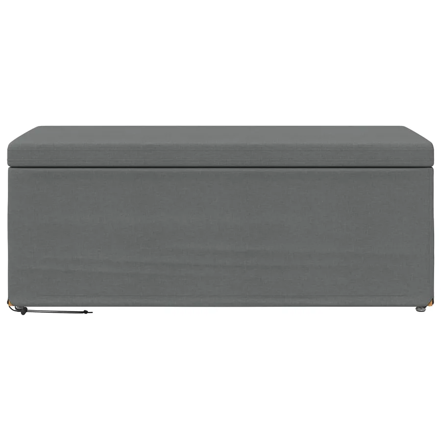 Tabouret Gris foncé 101 x 41 x 40 cm Tissu et bois stratifié - 4