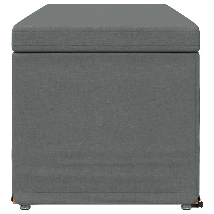 Tabouret Gris foncé 101 x 41 x 40 cm Tissu et bois stratifié - 5