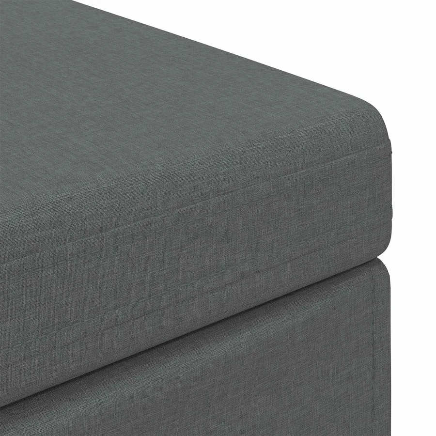 Tabouret Gris foncé 101 x 41 x 40 cm Tissu et bois stratifié - 6