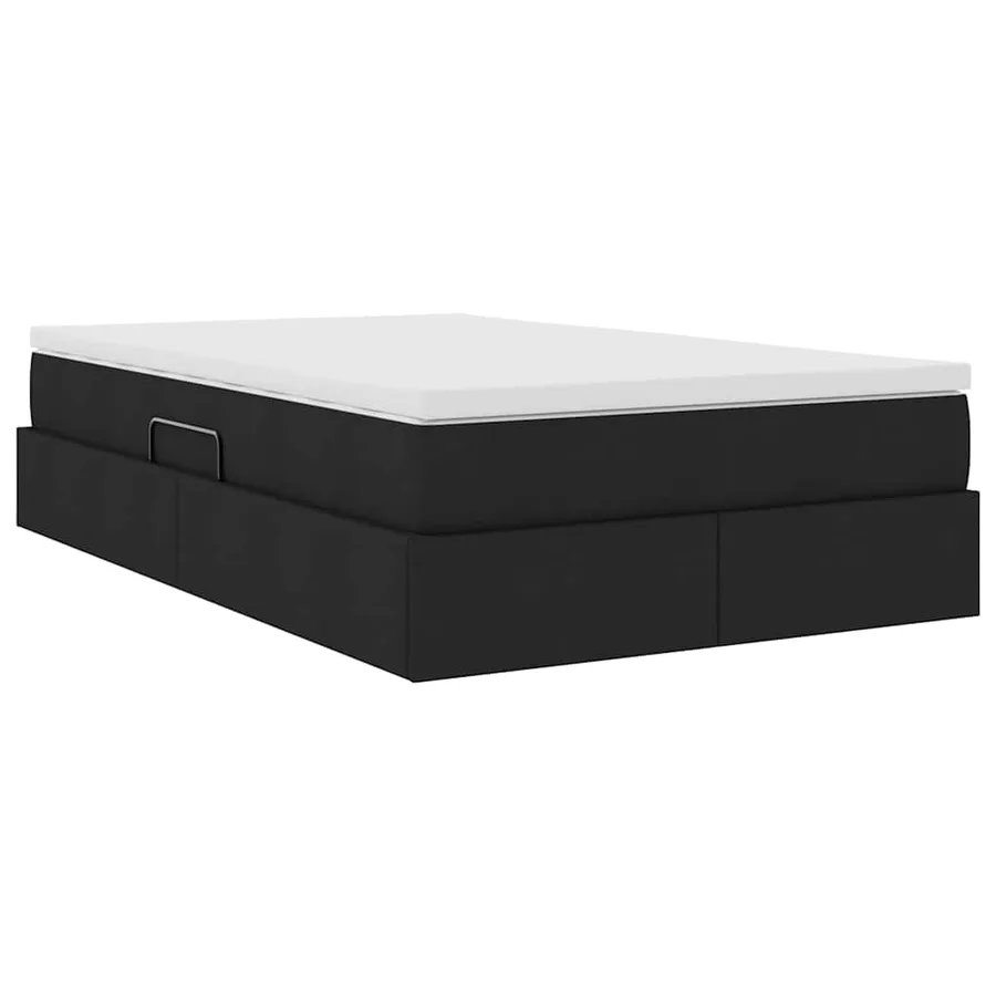 Lit avec rangement et matelas Noir 120 x 200 cm Polyester - 5