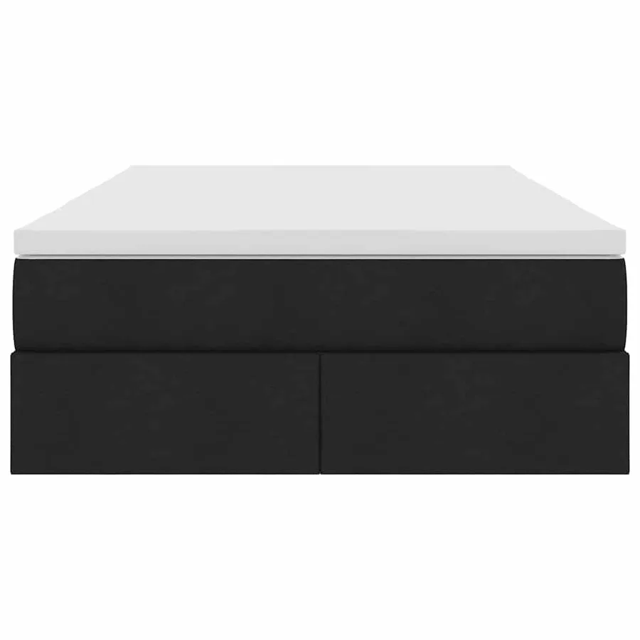 Lit avec rangement et matelas Noir 120 x 200 cm Polyester - 7