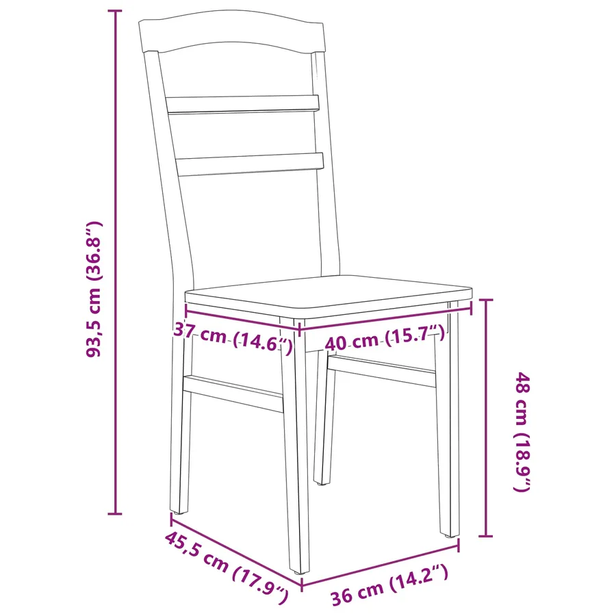 Chaise de salle à manger 2 pcs Blanc et Naturel - 11
