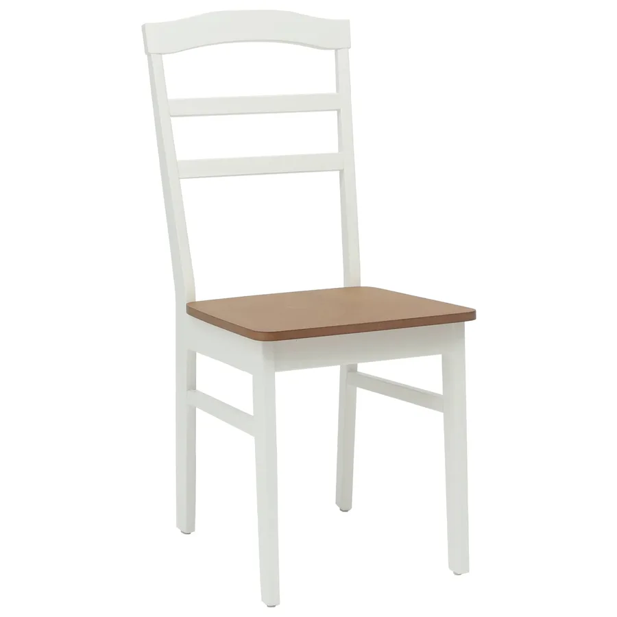 Chaise de salle à manger 2 pcs Blanc et Naturel - 4