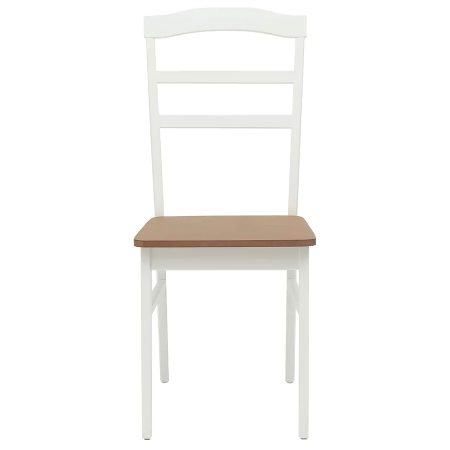 Chaise de salle à manger 2 pcs Blanc et Naturel - 5