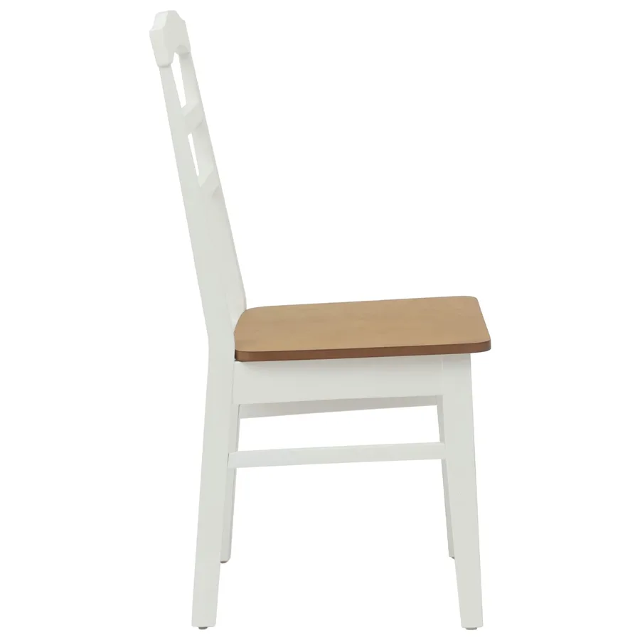 Chaise de salle à manger 2 pcs Blanc et Naturel - 6