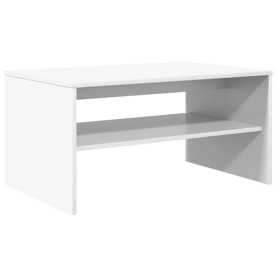 Table basse Blanc 80 x 50 x 40 cm Bois d'ingénierie - 7