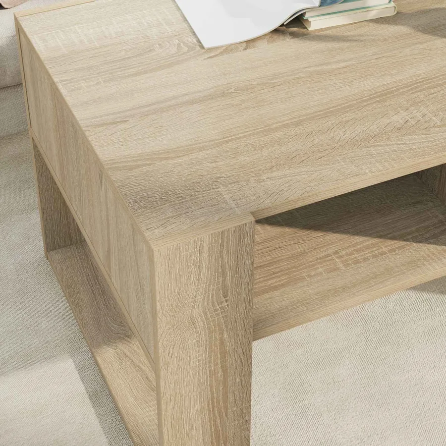 Table basse Chêne Sonoma 92 x 53 x 45 cm Bois d'ingénierie - 4