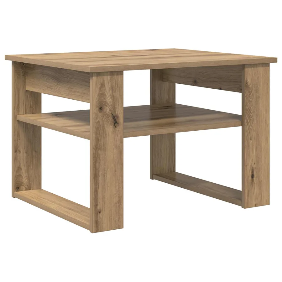 Table basse Chêne artisanal 64 x 54 x 44 cm Bois d'ingénierie - 2