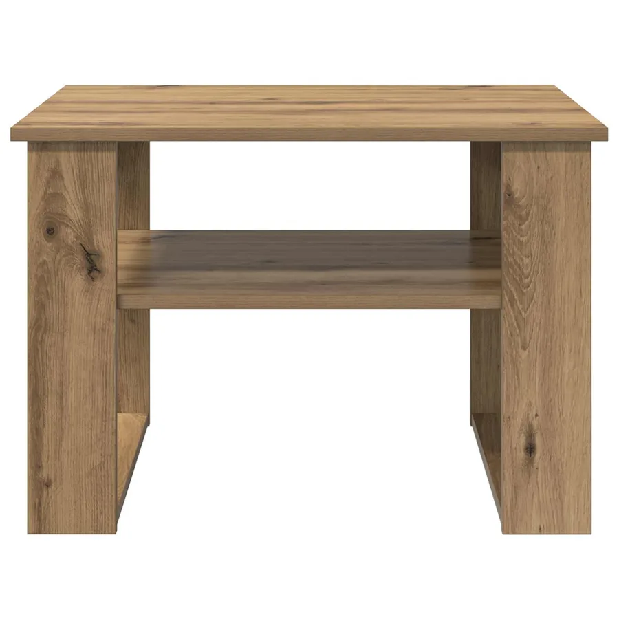 Table basse Chêne artisanal 64 x 54 x 44 cm Bois d'ingénierie - 5